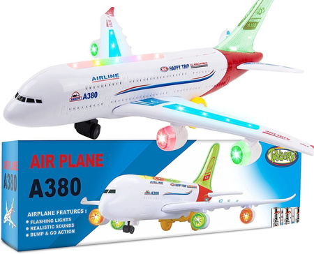 Samolot pasażerski duży interaktywny Realistyczny Model Samolotu: Airbus A380 Dla Dzieci