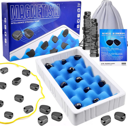 KAMIENIE MAGNETYCZNE SZACHY Magnetyczna gra w szachy planszowa gra strategiczna MAGNETIC