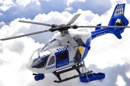 Helikopter Ratunkowy Smigłowiec zabawka Sos Światło Led Dźwięki Wyciągarka