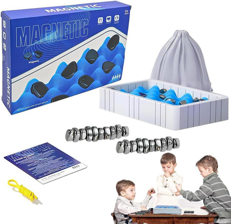 KAMIENIE MAGNETYCZNE SZACHY Magnetyczna gra w szachy planszowa gra strategiczna MAGNETIC